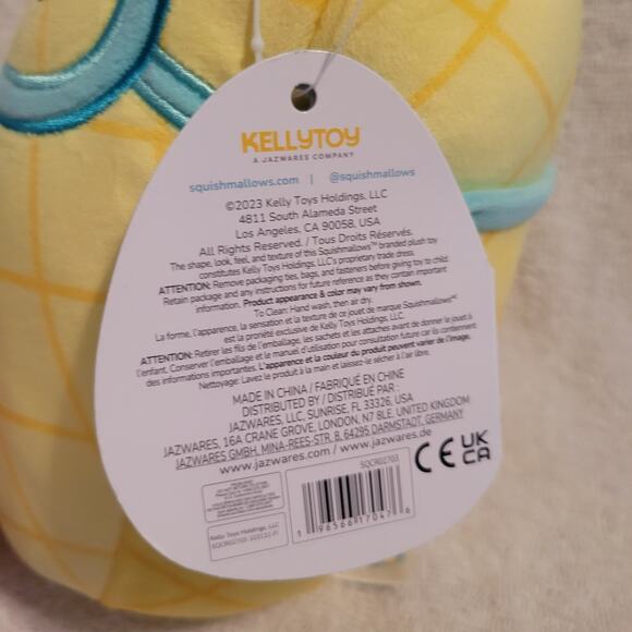 Maui The Pineapple Yellow Snorkel Kellytoy 2023 Stuff Plush Squishmallow 8" NWT - Picture 4 of 6